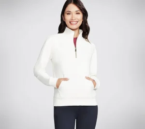 Outlet GO LUXE Rib 1/4 Zip Dame Tøj